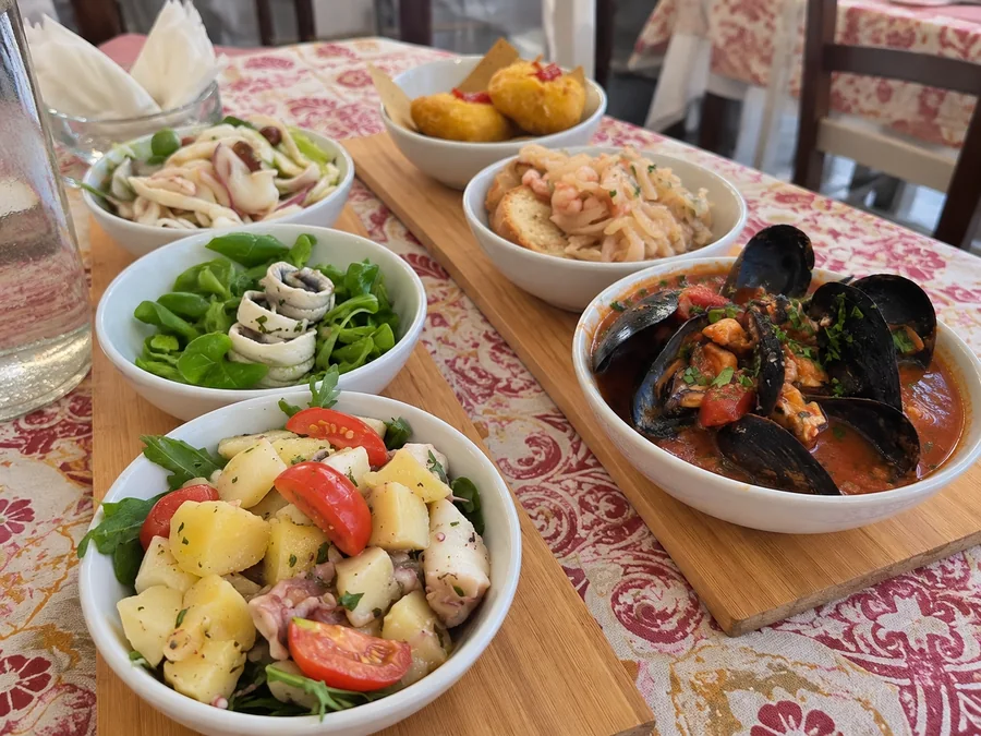 Una selezione di antipasti della Botte